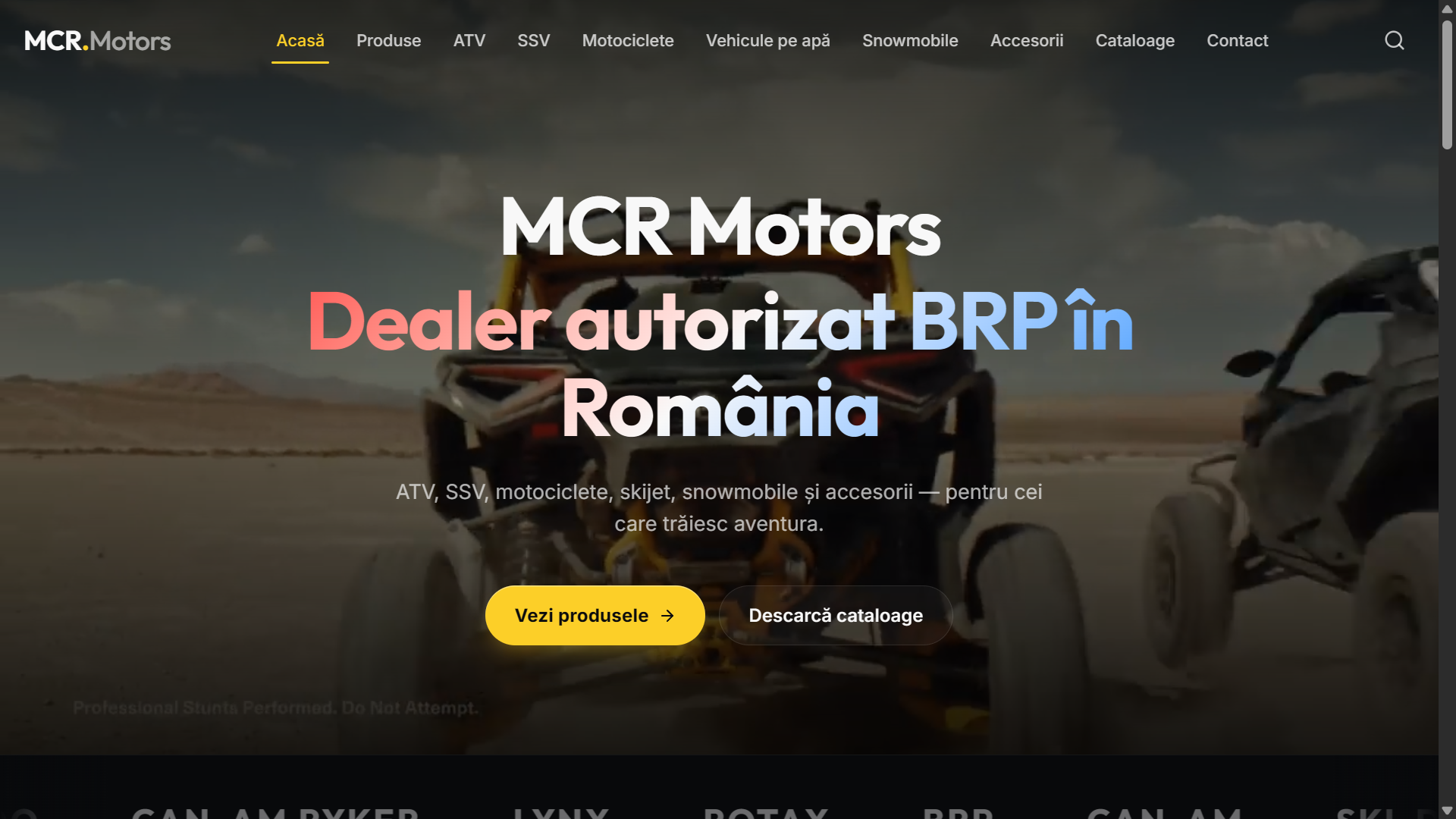 MCR Motors — Motorsport & retail — site realizat de Witting Design